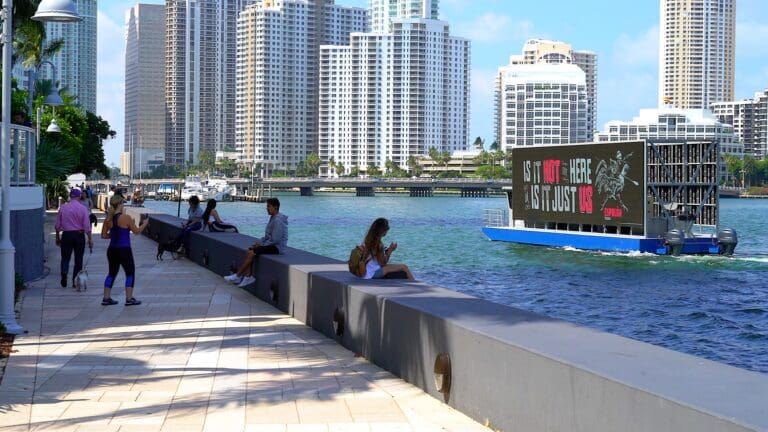 outdoor advertising in Brickell, Miami with Espolon Tequila.