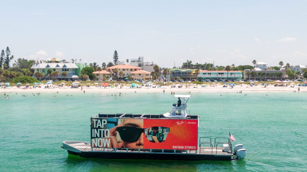 outdoor advertising along the Tampa Bay beaches with Rayban.