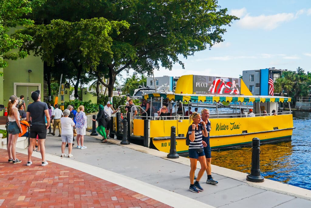 High impact advertising campaign with Ballyhoo Media's digital fins on the Fort Lauderdale Water Taxi.