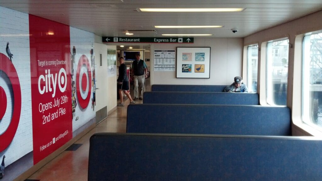 Advertisement for Target on the Washington State Ferry