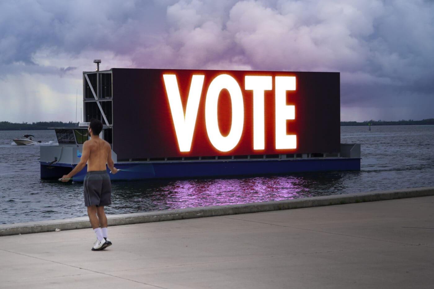 VOTE advertisement on a billboard